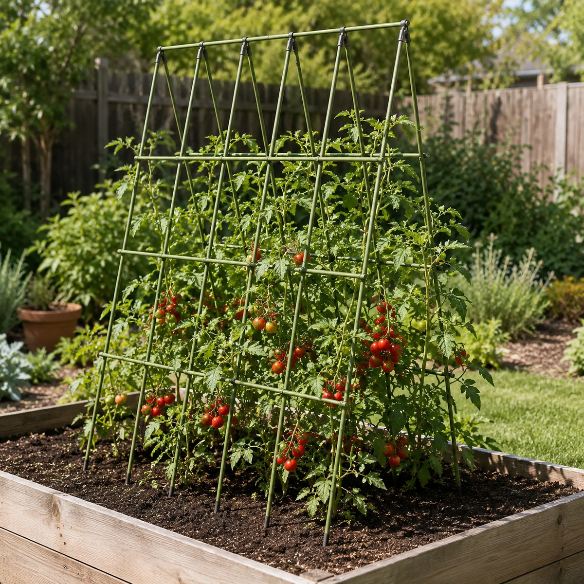 🌿 Garden Trellis | Green Metal Climbing Plant Support