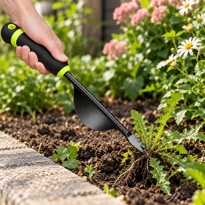 🌱 3-in-1 Garden Weeding Tool | Heavy Duty Metal Design | Soil Loosening & Root Removal
