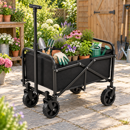 🌿 Garden Wagon | Steel Frame | Outdoor Work | Gardeners | Folding Utility