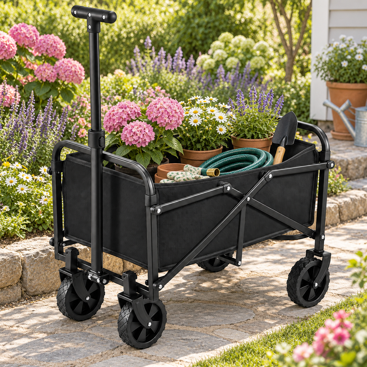 🌿 Garden Wagon | Steel Frame | Outdoor Work | Gardeners | Folding Utility