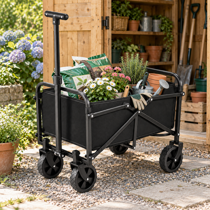 🌿 Garden Wagon | Steel Frame | Outdoor Work | Gardeners | Folding Utility