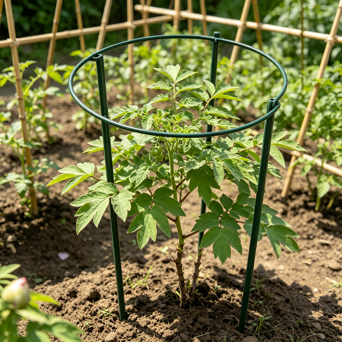 🌿 Plant Support Cage | Green Metal Garden Frame