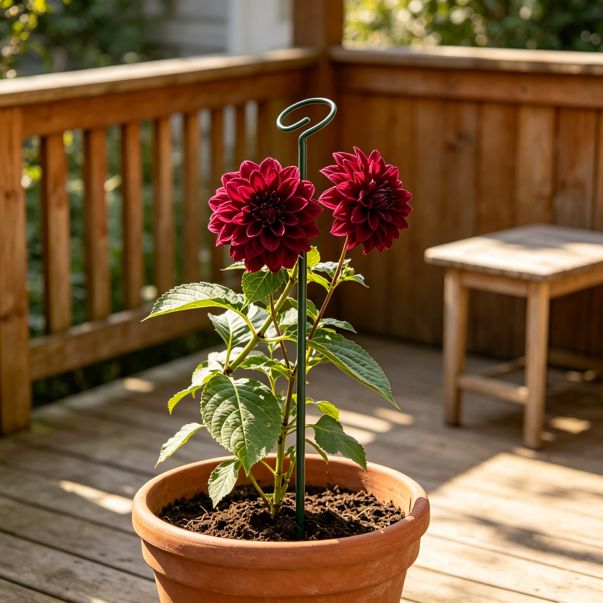 🌿 Plant Support Stake | Green Metal Garden Holder