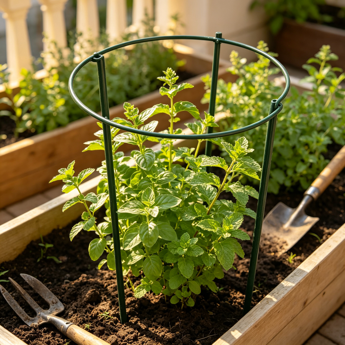 🌿 Plant Support Cage | Green Metal Garden Frame