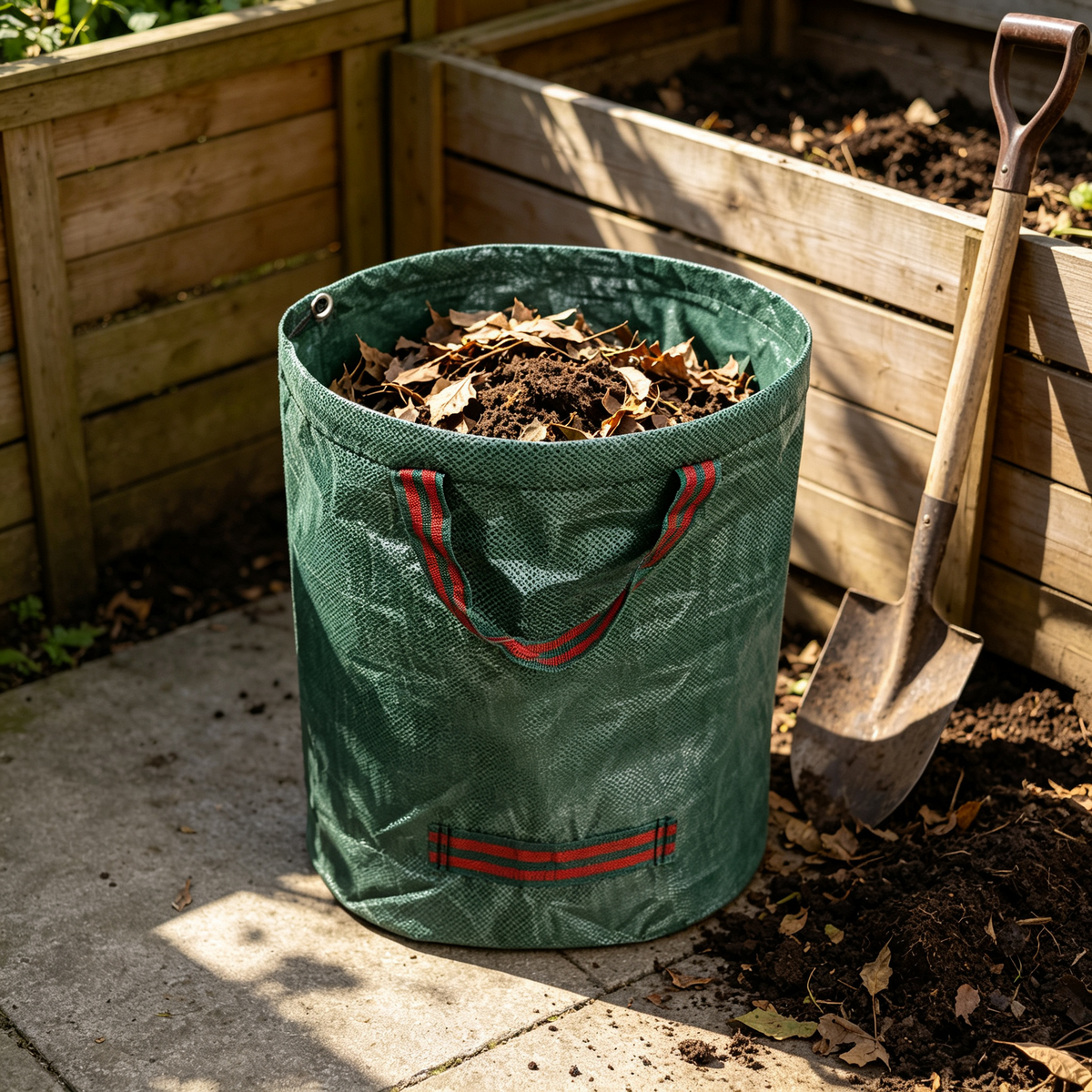 🍂 Heavy Duty Garden Leaf Bag | Large Reusable Yard Waste Collection Bag