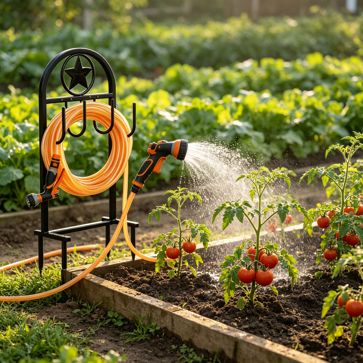 🚿 Garden Hose Holder | Heavy Duty Water Hose Storage Stand | Outdoor Yard Organizer