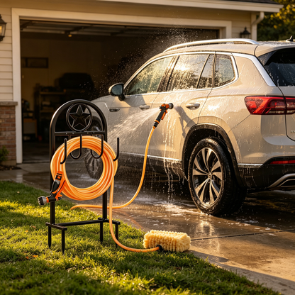 🚿 Garden Hose Holder | Heavy Duty Water Hose Storage Stand | Outdoor Yard Organizer