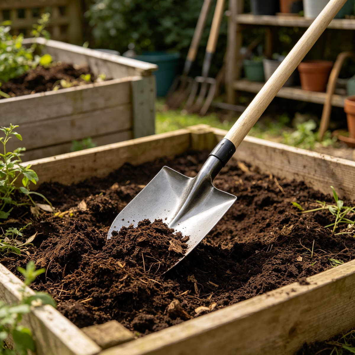 🌿 Heavy Duty Garden Shovel | Durable Steel Blade Design
