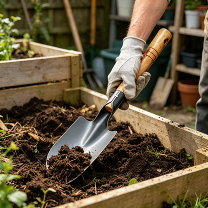 🌱 Premium Garden Trowel | Steel Blade & Wooden Handle