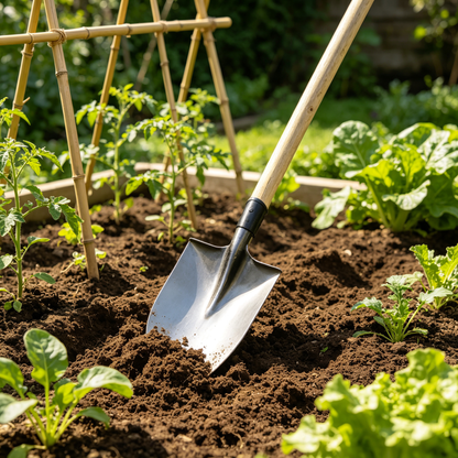 🌿 Heavy Duty Garden Shovel | Durable Steel Blade Design