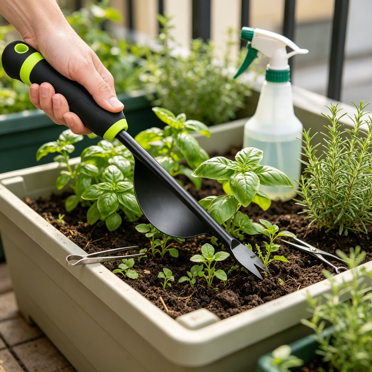 🌱 3-in-1 Garden Weeding Tool | Heavy Duty Metal Design | Soil Loosening & Root Removal