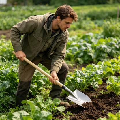 🌿 Heavy Duty Garden Shovel | Durable Steel Blade Design