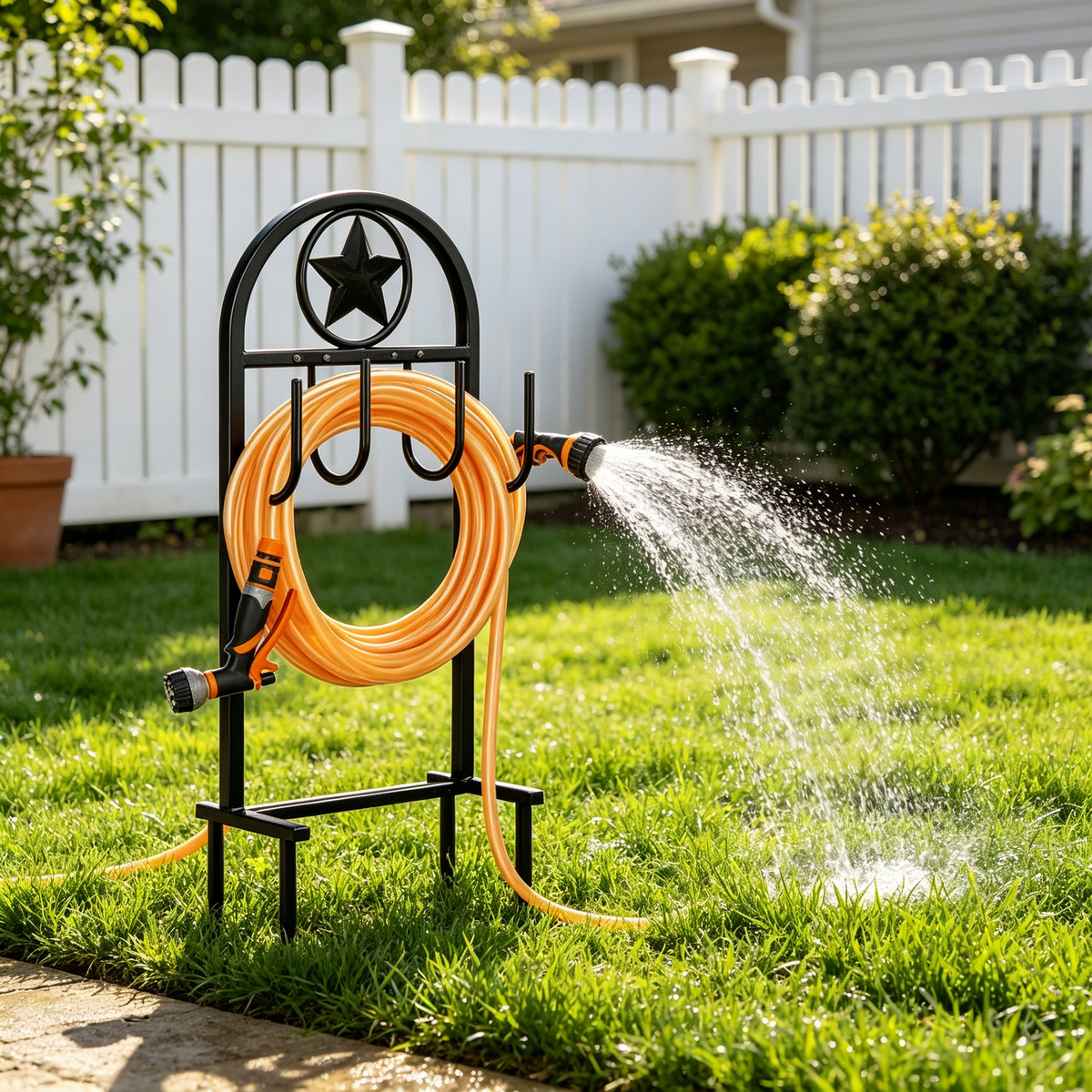 🚿 Garden Hose Holder | Heavy Duty Water Hose Storage Stand | Outdoor Yard Organizer
