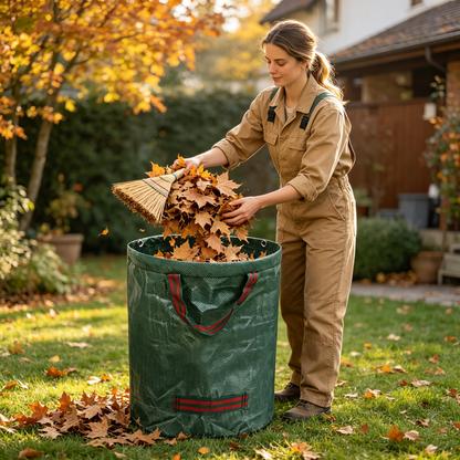 🍂 Heavy Duty Garden Leaf Bag | Large Reusable Yard Waste Collection Bag