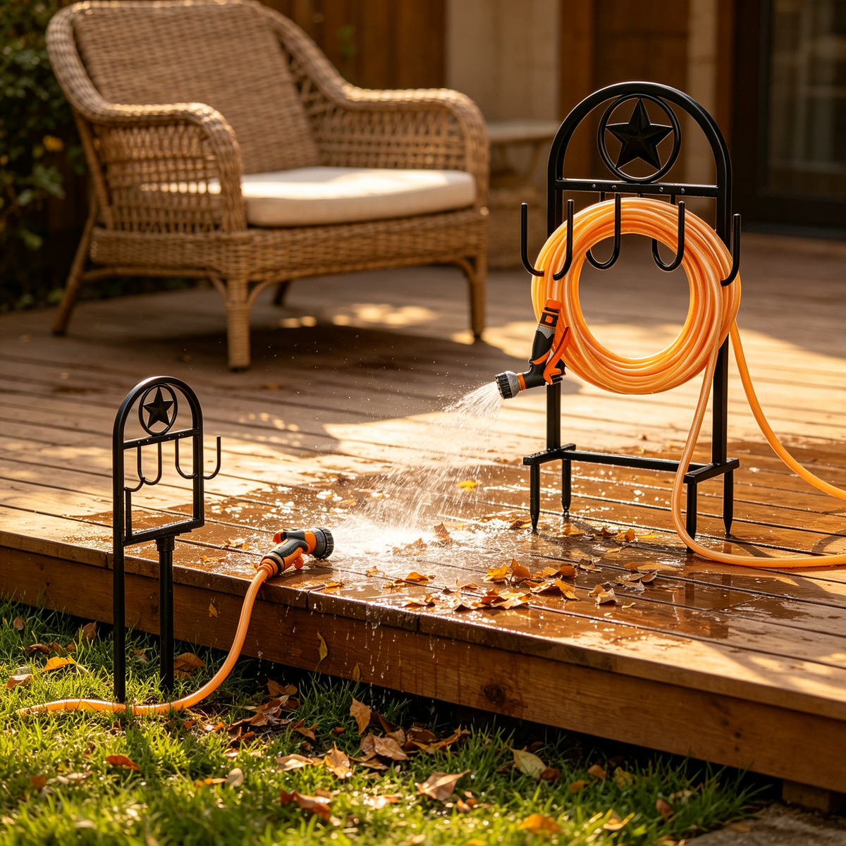 🚿 Garden Hose Holder | Heavy Duty Water Hose Storage Stand | Outdoor Yard Organizer